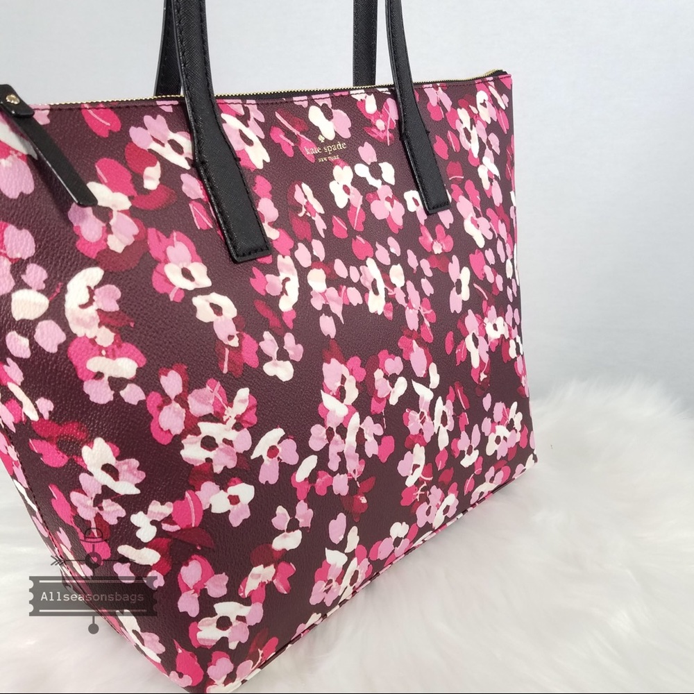 Kate spade young lane fabric nyssa cherry tote bag - Picture 3 of 8